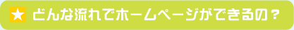 どんな流れでＨＰができるの？